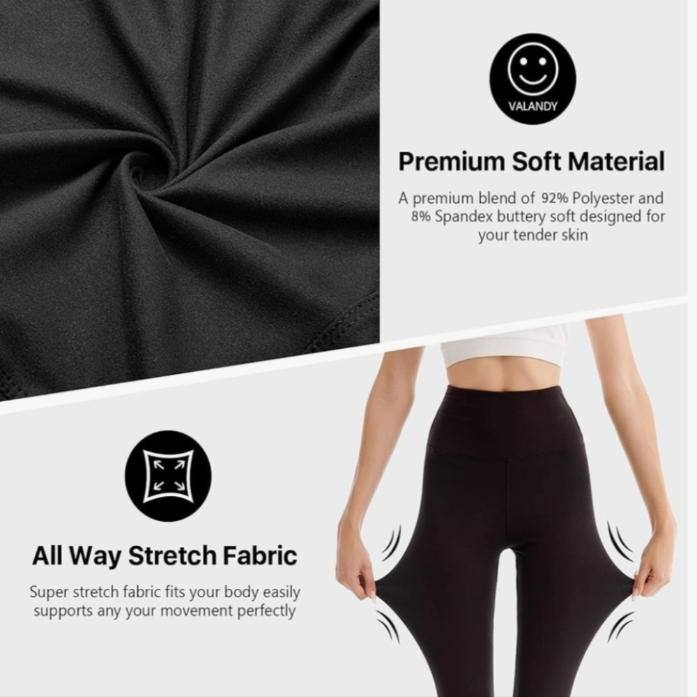 NEW SINOPHANT High Waisted Capri Buttery Soft Yoga Capris, Women's S-M - Picture 3 of 3